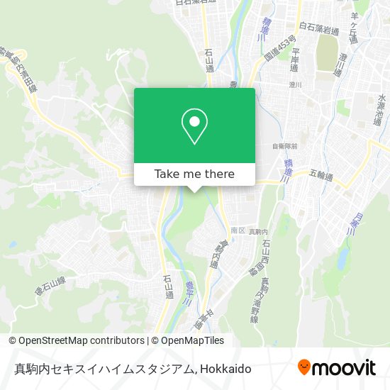 真駒内セキスイハイムスタジアム map