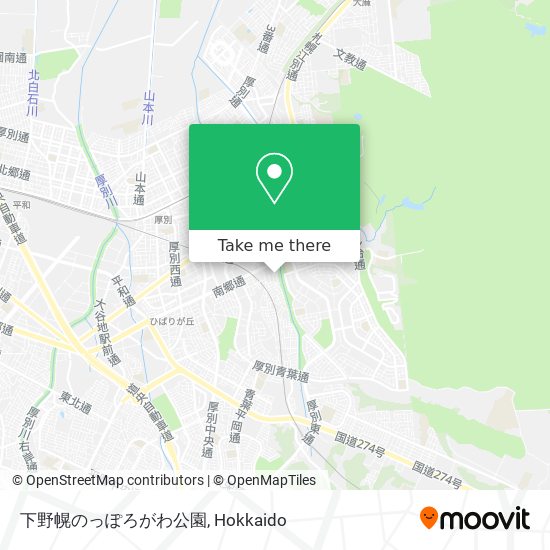 下野幌のっぽろがわ公園 map