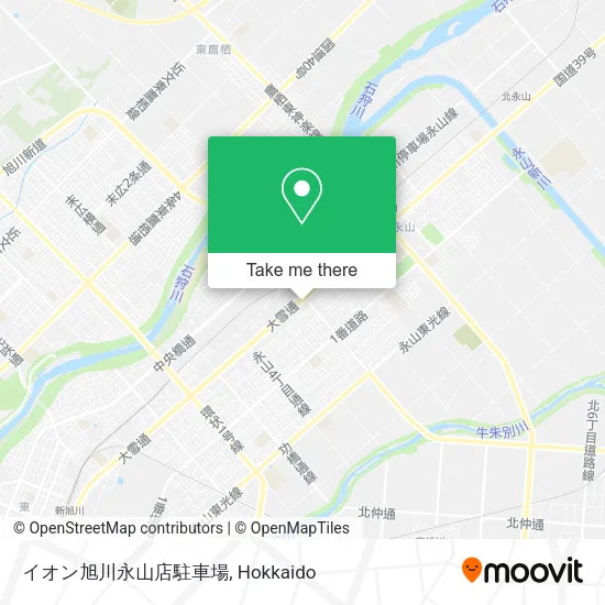 イオン旭川永山店駐車場 map