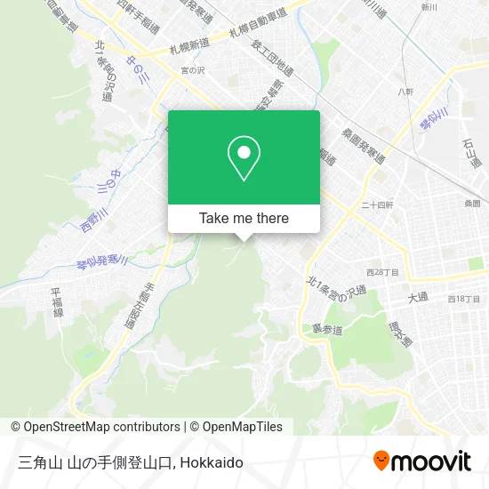 三角山 山の手側登山口 map