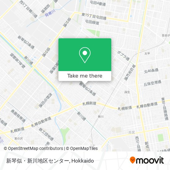 新琴似・新川地区センター map