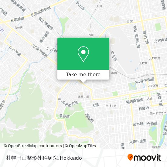 札幌円山整形外科病院 map