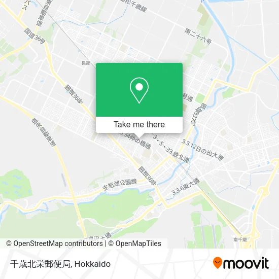 Chitose Hokushin Post Office map