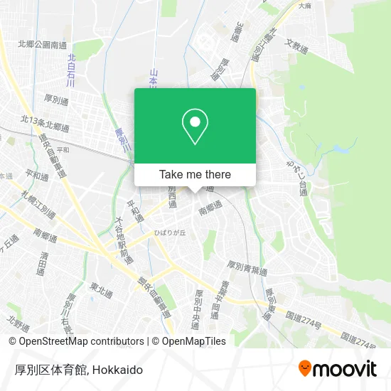 厚別区体育館 map