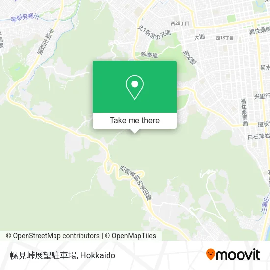 幌見峠展望駐車場 map