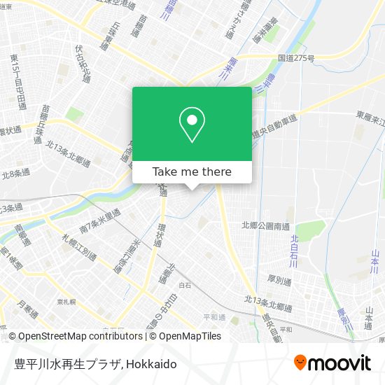 豊平川水再生プラザ map