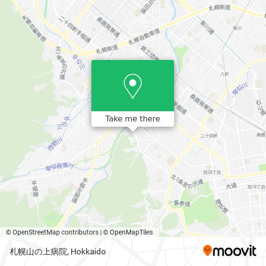 札幌山の上病院 map