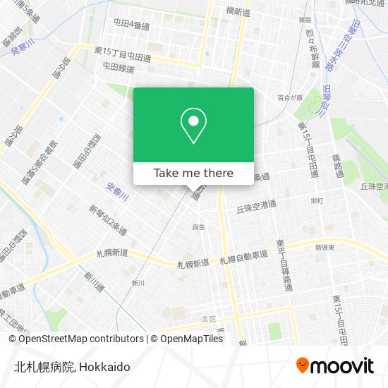 北札幌病院 map