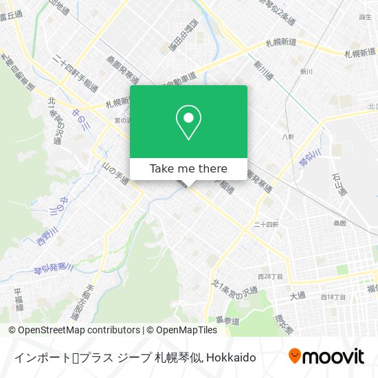 怎樣搭巴士去札幌市的インポート プラスジープ札幌琴似 Moovit