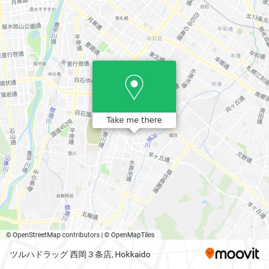 ツルハドラッグ 西岡３条店 map