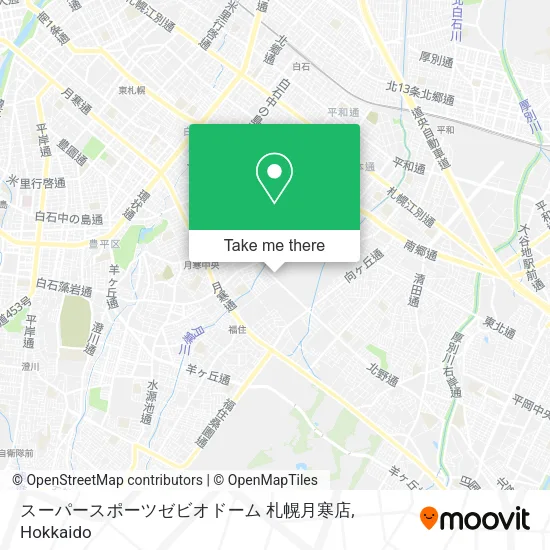 スーパースポーツゼビオドーム 札幌月寒店 map