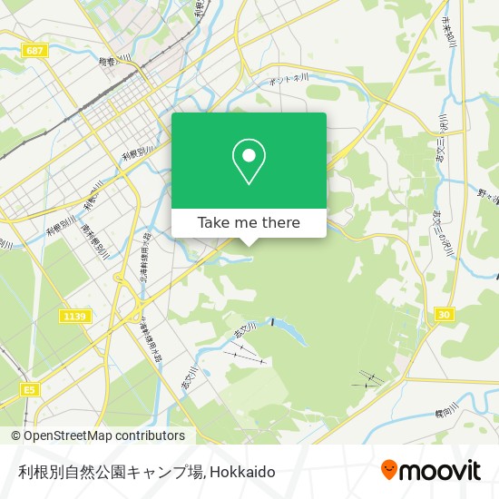 利根別自然公園キャンプ場 map