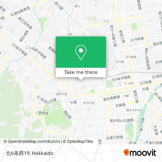 北6条西19 map