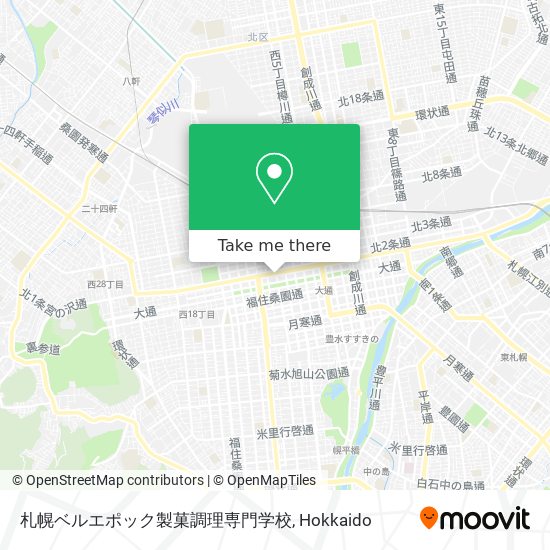 札幌ベルエポック製菓調理専門学校 map