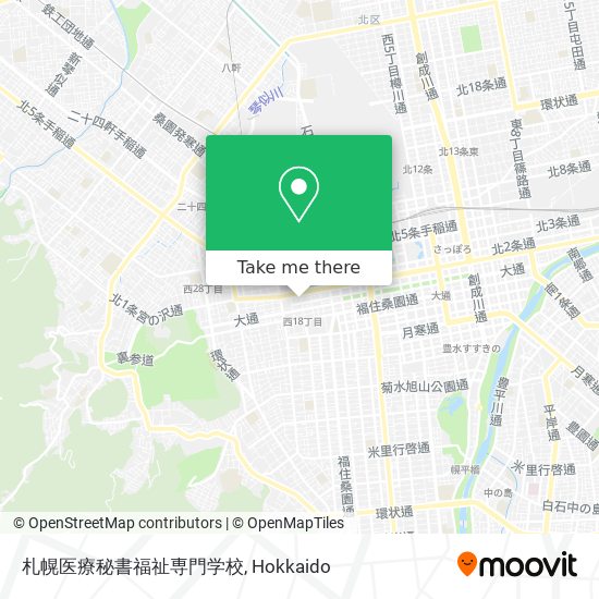札幌医療秘書福祉専門学校 map