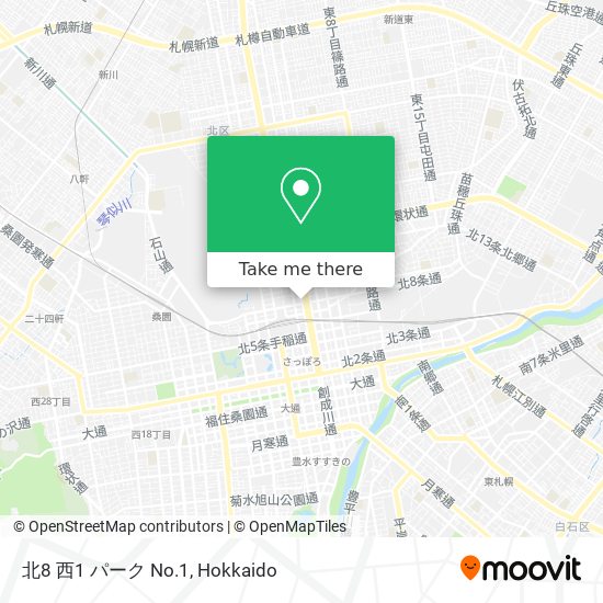 北8 西1 パーク No.1 map
