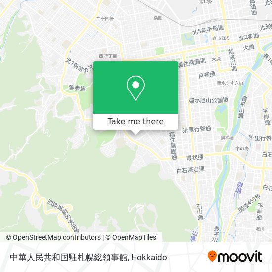 中華人民共和国駐札幌総領事館 map