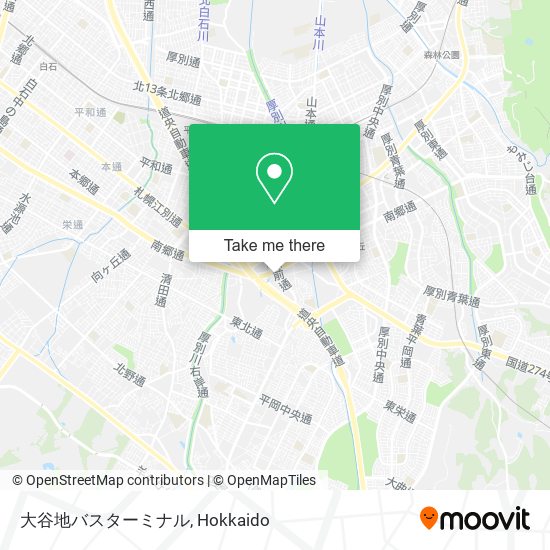 大谷地バスターミナル map