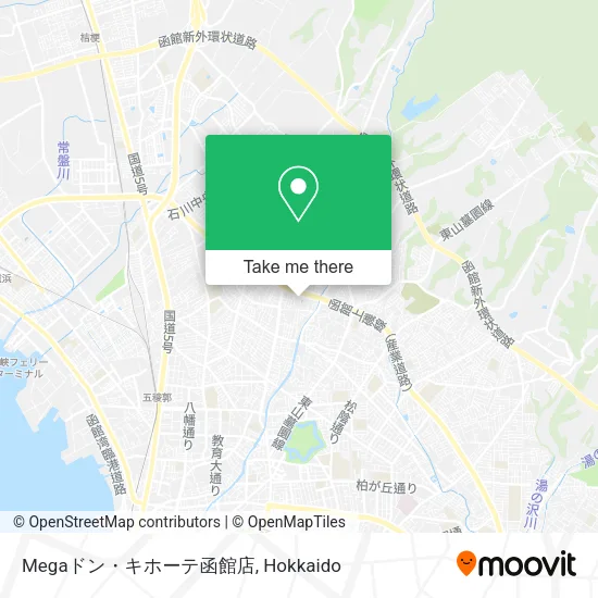 Mega Don Quijote Hakodate Store map