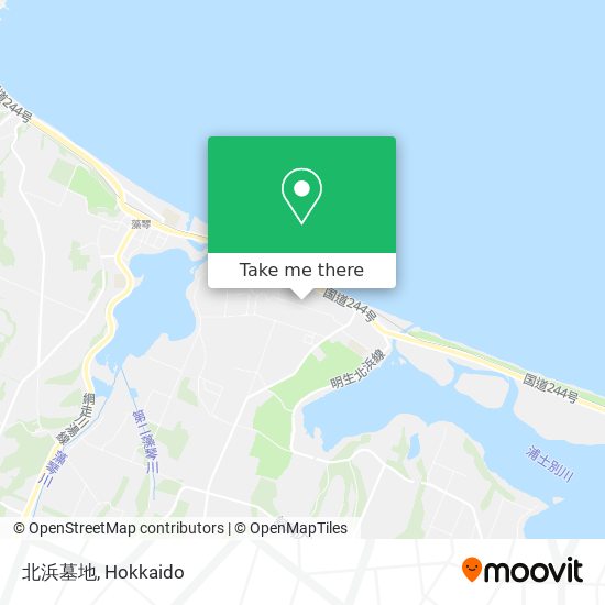 北浜墓地 map