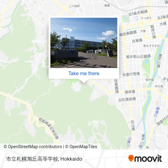 市立札幌旭丘高等学校 map