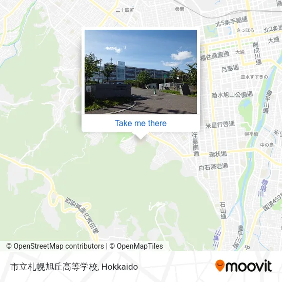 市立札幌旭丘高等学校 map