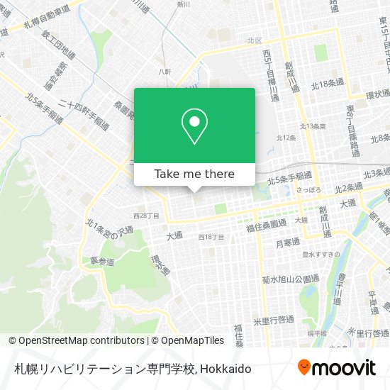 札幌リハビリテーション専門学校 map