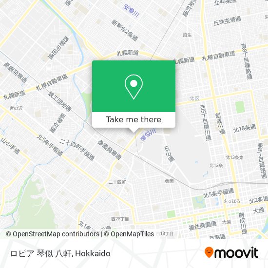 怎樣搭巴士去札幌市的ロピア琴似八軒 Moovit