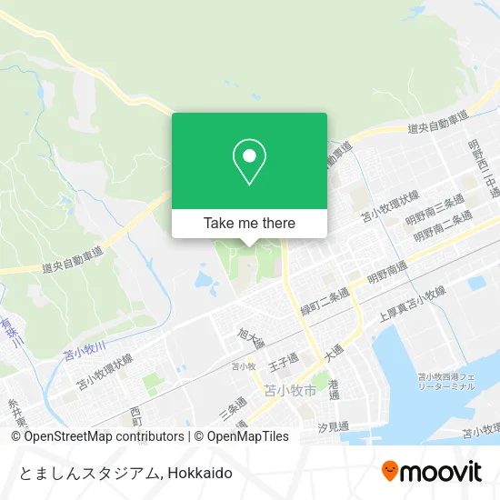 とましんスタジアム map