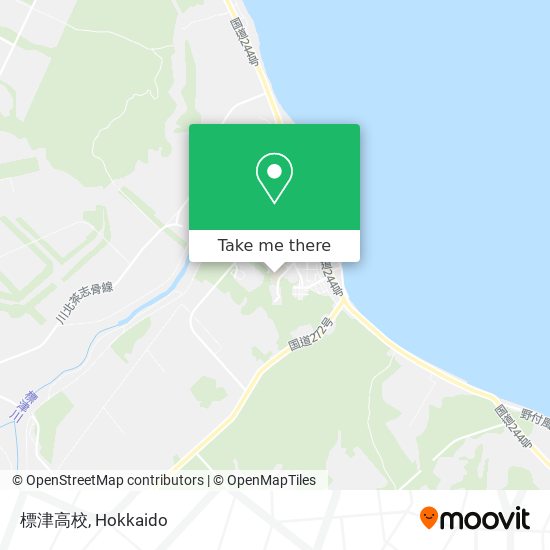標津高校 map