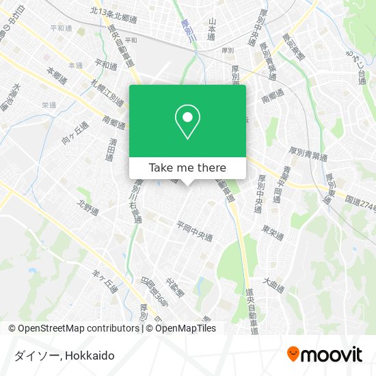 버스 으로 札幌市 에서 ザ ダイソー 北野7条店 으로 가는법 Moovit