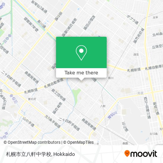 札幌市立八軒中学校 map