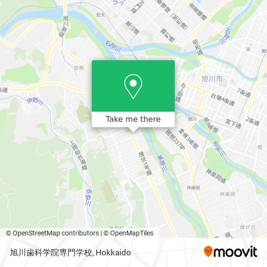 旭川歯科学院専門学校 map