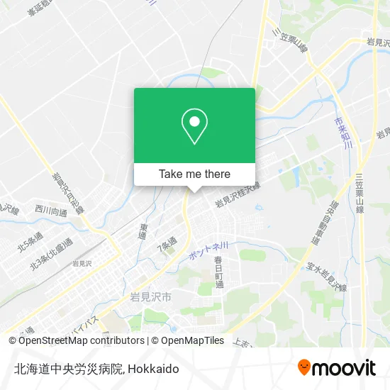 北海道中央労災病院 map