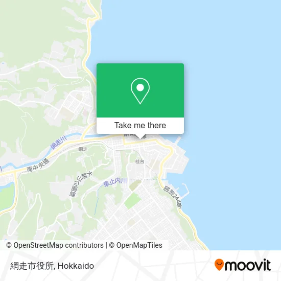 網走市役所 map