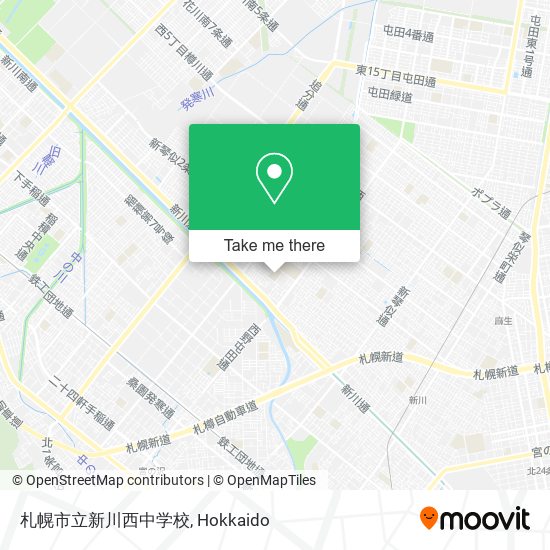 札幌市立新川西中学校 map