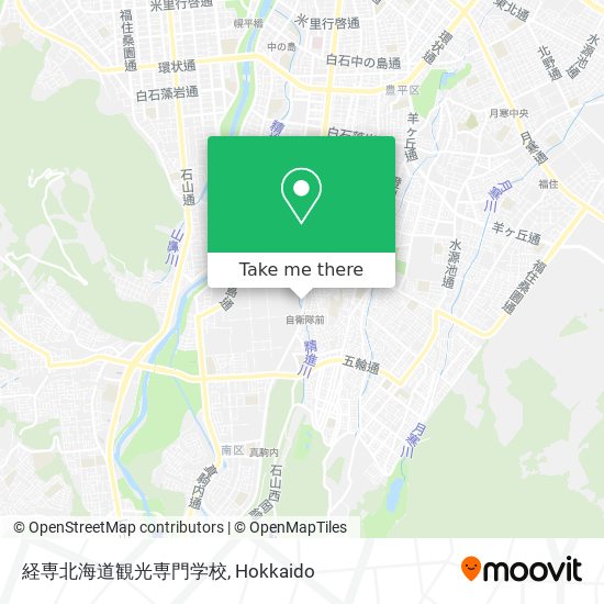 経専北海道観光専門学校 map