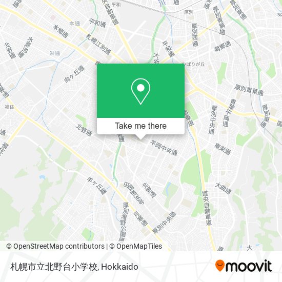 札幌市立北野台小学校 map