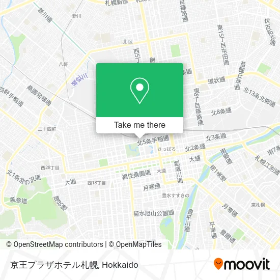Keio Plaza Hotel Sapporo map