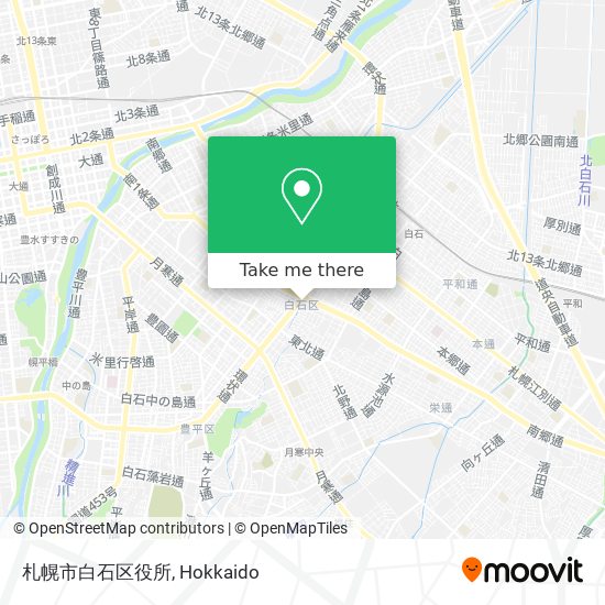 札幌市白石区役所 map