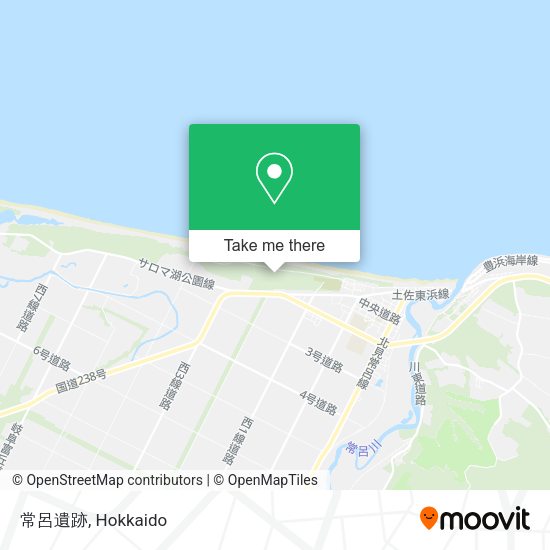 常呂遺跡 map