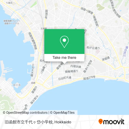 Former Hakodate Municipal Chiyogadai Elementary School map