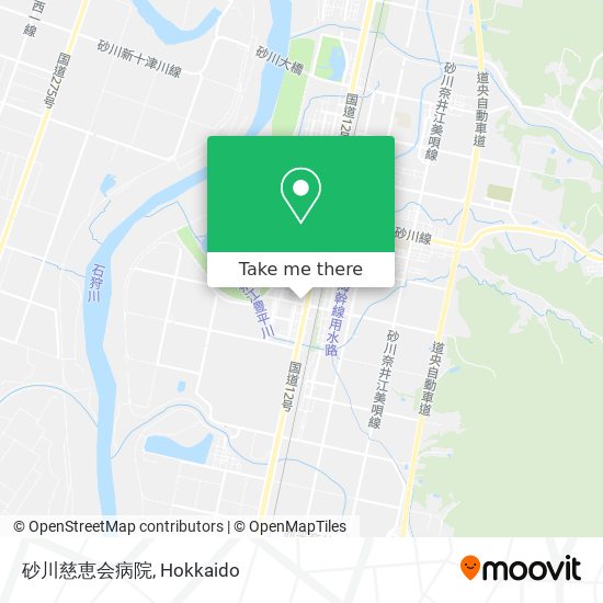 砂川慈恵会病院 map