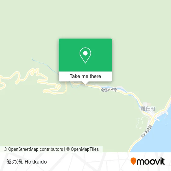 Bear Hot Spring map