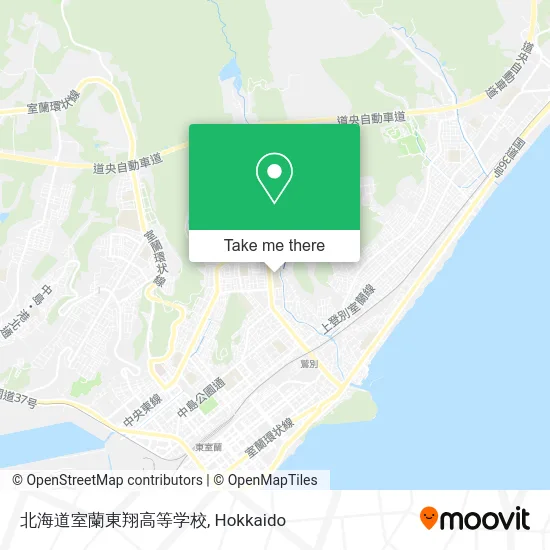 Hokkaido Muroran Toho High School map