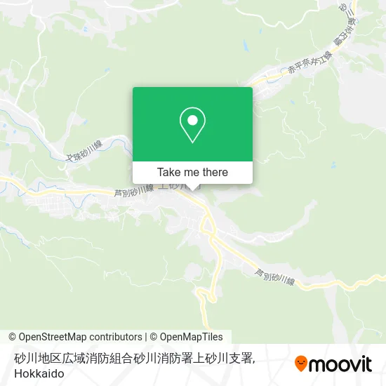 Sunagawa Area Wide Fire Department Sunagawa Fire Station Kamisunagawa Branch map