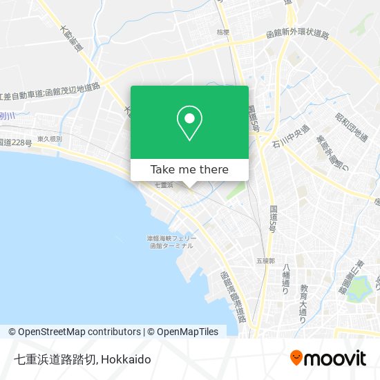 七重浜道路踏切 map
