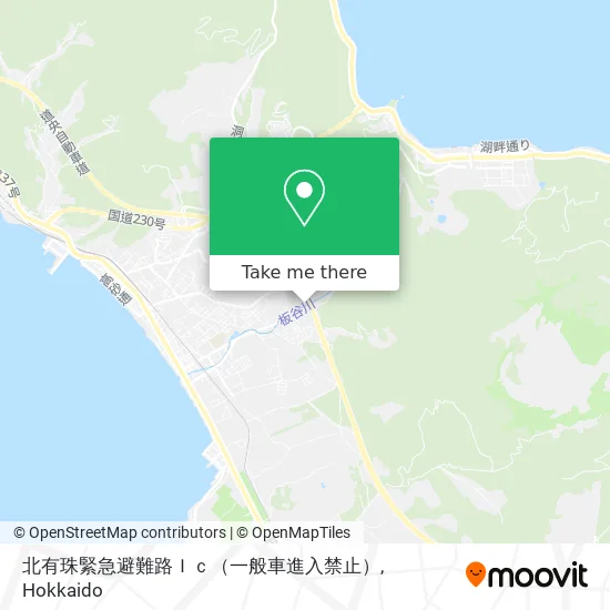 Kita Usu Emergency Evacuation Route IC (No General Vehicle Entry) map