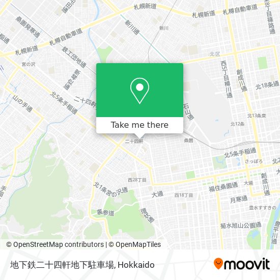 地下鉄二十四軒地下駐車場 map