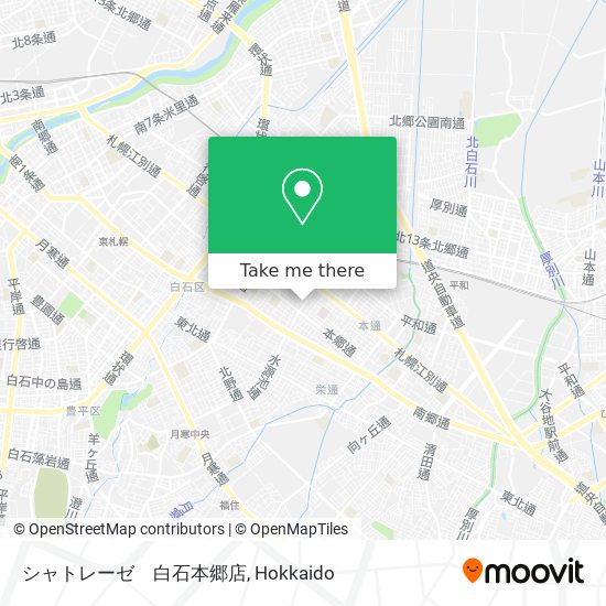 シャトレーゼ　白石本郷店 map
